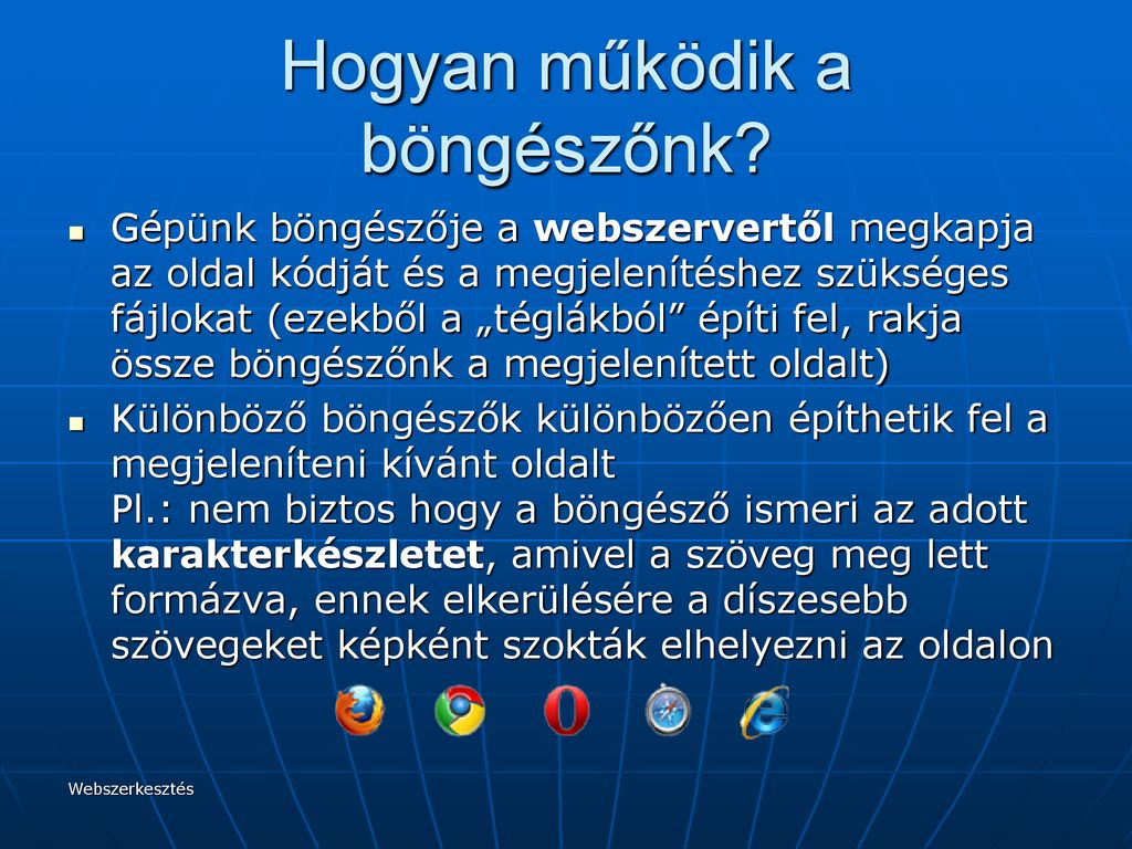 Webszerkesztés Webszerkesztés ppt letölteni